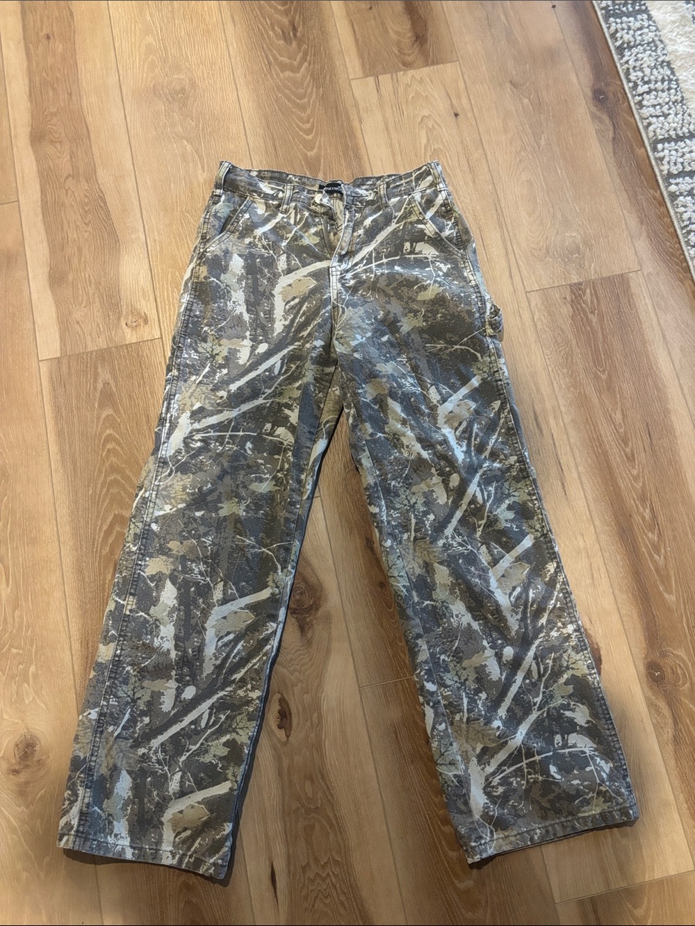 Men's Camouflage Painter-Style Utility Pants - Gray/Tan